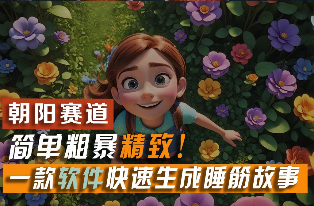 利用一款软件5分钟一条爆款睡筋故事，简单粗暴精致！小白月入2w+-爱找项目网
