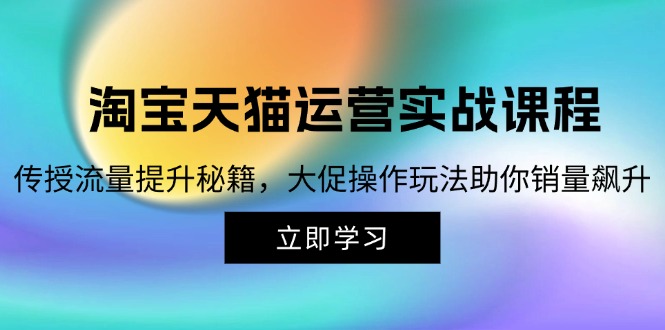 淘宝&天猫运营实战课程，传授流量提升秘籍，大促操作玩法助你销量飙升-爱找项目网