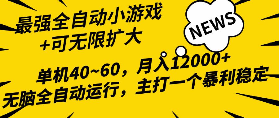 (10046期)2024最新全网独家小游戏全自动，单机40~60,稳定躺赚，小白都能月入过万-爱找项目网