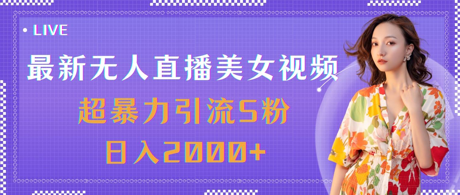 最新无人直播美女视频，超暴力引流S粉日入2000+-爱找项目网