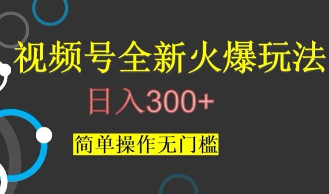 视频号最新爆火玩法，日入300+，简单操作无门槛【揭秘】-爱找项目网