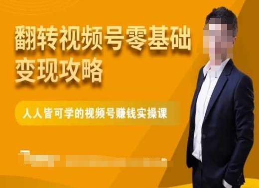 微信视频号零基础变现攻略，人人皆可学的视频号赚钱实操课-爱找项目网