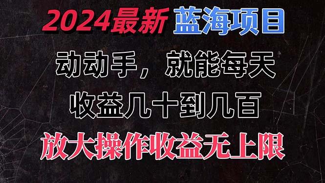 有手就行的2024全新蓝海项目，每天1小时收益几十到几百，可放大操作收…-爱找项目网