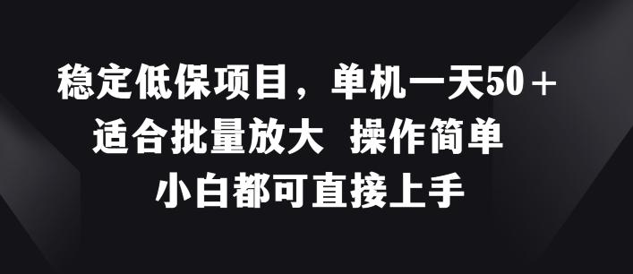 稳定低保项目，单机一天50+适合批量放大 操作简单 小白都可直接上手【揭秘】-爱找项目网