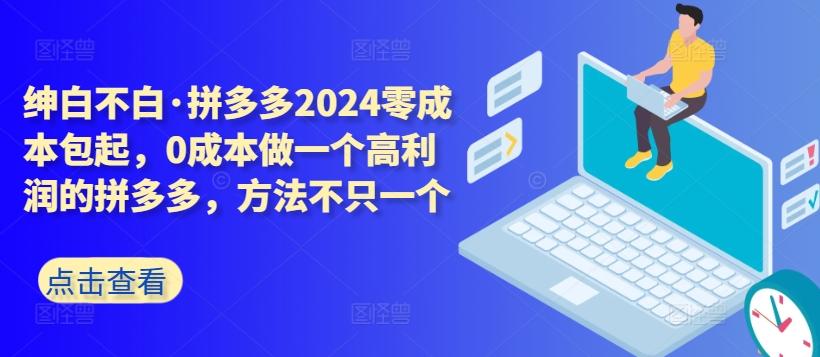拼多多2024零成本包起，0成本做一个高利润的拼多多，方法不只一个-爱找项目网