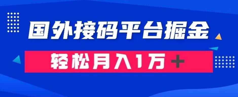 通过国外接码平台掘金：成本1.3，利润10＋，轻松月入1万＋【揭秘】-爱找项目网