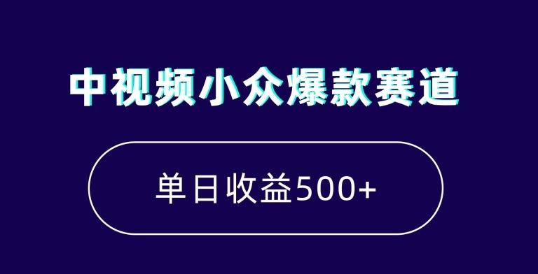 中视频小众爆款赛道，7天涨粉5万+，小白也能无脑操作，轻松月入上万【揭秘】-爱找项目网