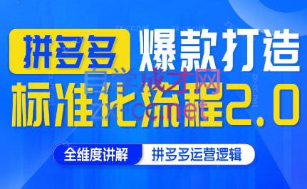 云杉老师·拼多多爆款打造标准化流程2.0-爱找项目网
