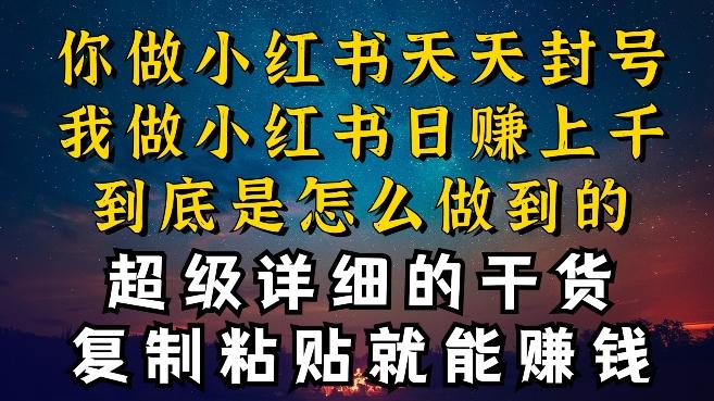 都知道小红书能引流私域变现，可为什么我能一天引流几十人变现上千，但你却频频封号违规被限流【揭秘】-爱找项目网