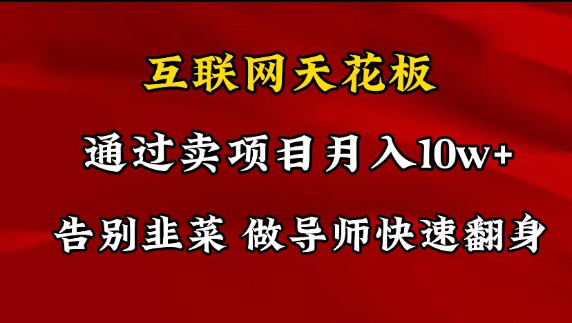 导师训练营互联网的天花板，让你告别韭菜，通过卖项目月入10w+，一定要…-爱找项目网