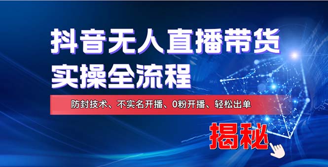 在线赚钱新途径：如何用抖音无人直播实现财务自由，全套实操流程，含…-爱找项目网