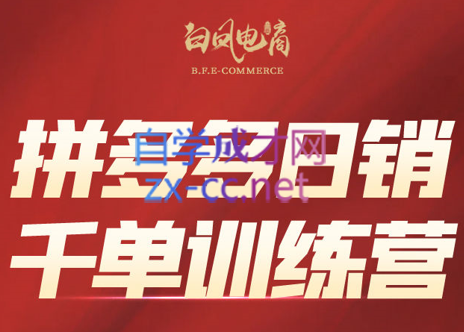 白凤电商学院·拼多多日销千单训练营(更新7月)-爱找项目网