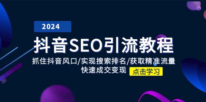 抖音 SEO引流教程：抓住抖音风口/实现搜索排名/获取精准流量/快速成交变现-爱找项目网