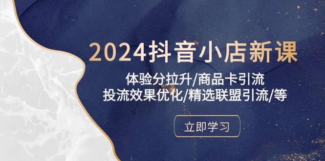 2024抖音小店新课，体验分拉升/商品卡引流/投流效果优化/精选联盟引流/等-爱找项目网