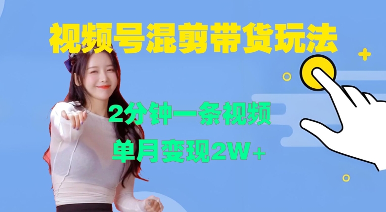 视频号混剪玩法，2分钟一条视频，单月变现2W+【揭秘】-爱找项目网