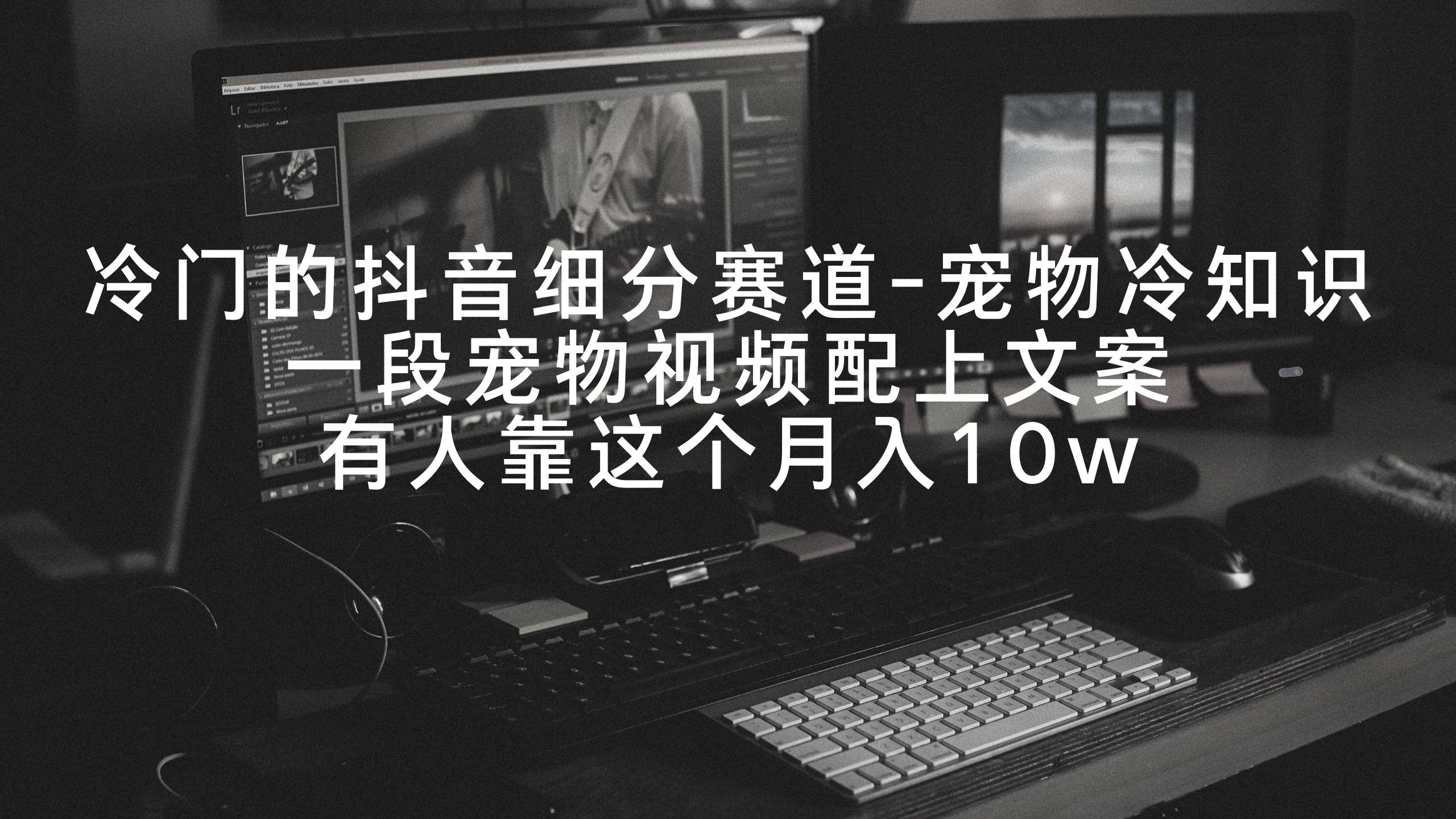 冷门的抖音细分赛道-宠物冷知识，一段宠物视频配上文案，有人靠这个月入10w-爱找项目网
