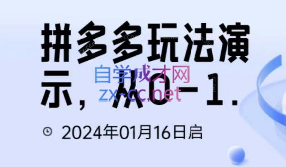 吴老师·拼多多从选品到截流到付费的玩法技巧-爱找项目网