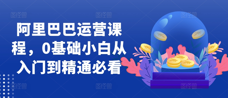 阿里巴巴运营课程，0基础小白从入门到精通必看-爱找项目网