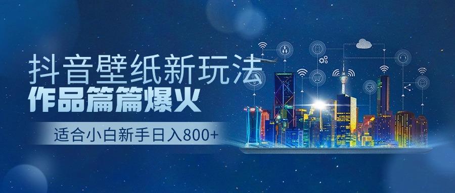 (9842期)抖音壁纸号新玩法，作品篇篇爆火，日收益500+-爱找项目网