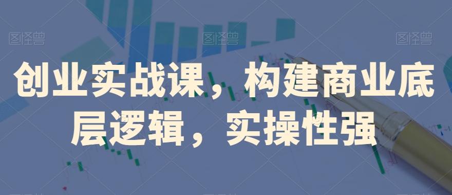 创业实战课，​构建商业底层逻辑，实操性强-爱找项目网