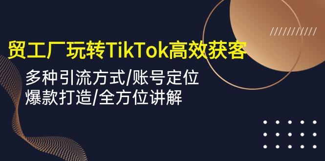 外贸工厂玩转TikTok高效获客，多种引流方式/账号定位/爆款打造/全方位讲解-爱找项目网