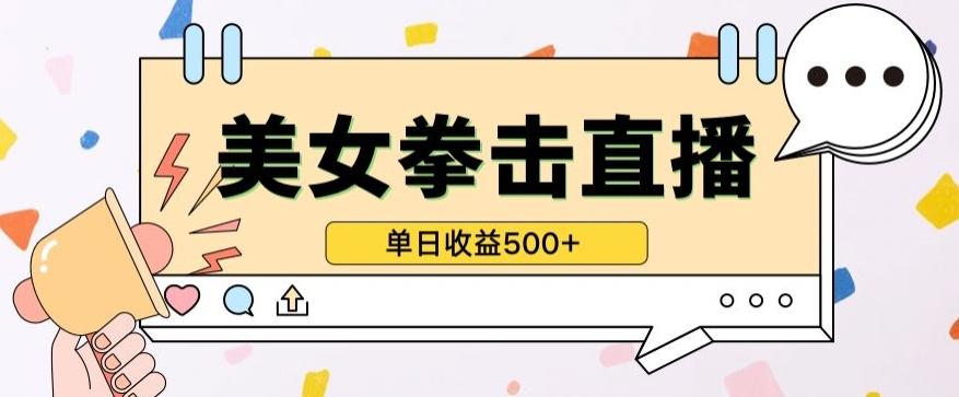 无人直播美女打拳单日收益500+，收益稳定，快速变现，小白最适合做的项目，保姆式教学【揭秘】-爱找项目网