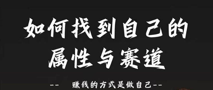 赛道和属性2.0：如何找到自己的属性与赛道，赚钱的方式是做自己-爱找项目网