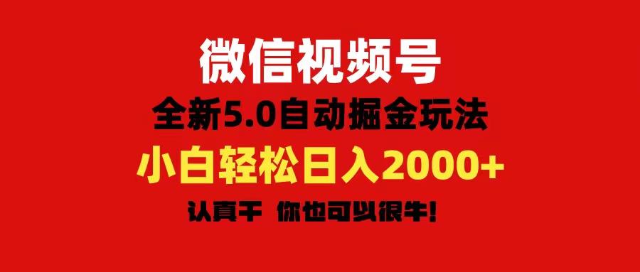 微信视频号变现，5.0全新自动掘金玩法，日入利润2000+有手就行-爱找项目网