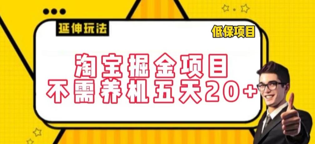 淘宝掘金项目，不需养机，五天20+，每天只需要花三四个小时【揭秘】-爱找项目网