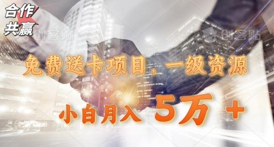 免费送卡项目，一级资源，小白月入5万+-爱找项目网