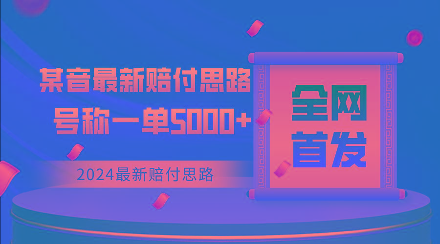 全网首发，2024最新某音赔付思路，号称一单收益5000+-爱找项目网