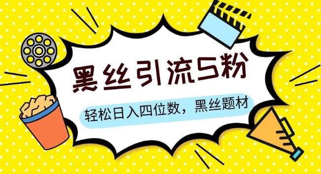 S粉变现，轻松日入四位数，黑丝题材+情感话术【揭秘】-爱找项目网
