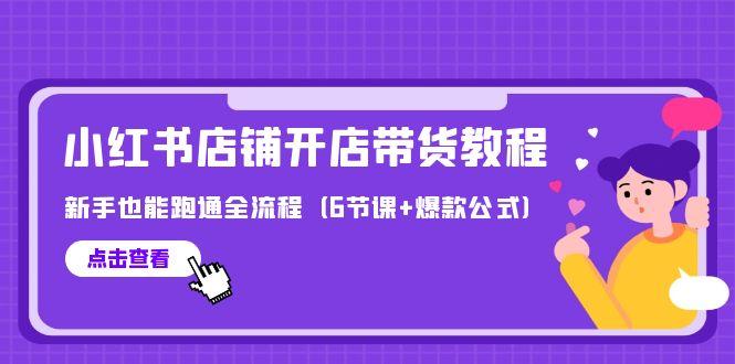 (9883期)最新小红书店铺开店带货教程，新手也能跑通全流程(6节课+爆款公式)-爱找项目网
