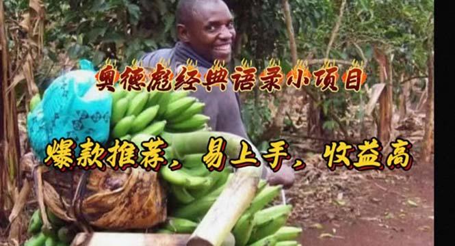 奥德彪经典语录小项目，爆款推荐，易上手，收益高-爱找项目网