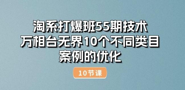 淘系打爆班55期技术：万相台无界10个不同类目案例的优化(10节)-爱找项目网