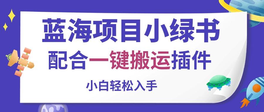 蓝海项目小绿书，配合一键搬运插件，小白轻松入手-爱找项目网