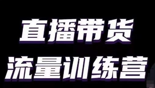 直播带货流量训练营，小白主播必学直播课-爱找项目网