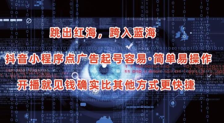 抖音小程序点广告项目，起号容易，简单易操作，开播就见有收益【揭秘】-爱找项目网