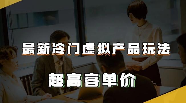 最新冷门虚拟产品玩法，超高客单价，月入2-3万＋【揭秘】-爱找项目网