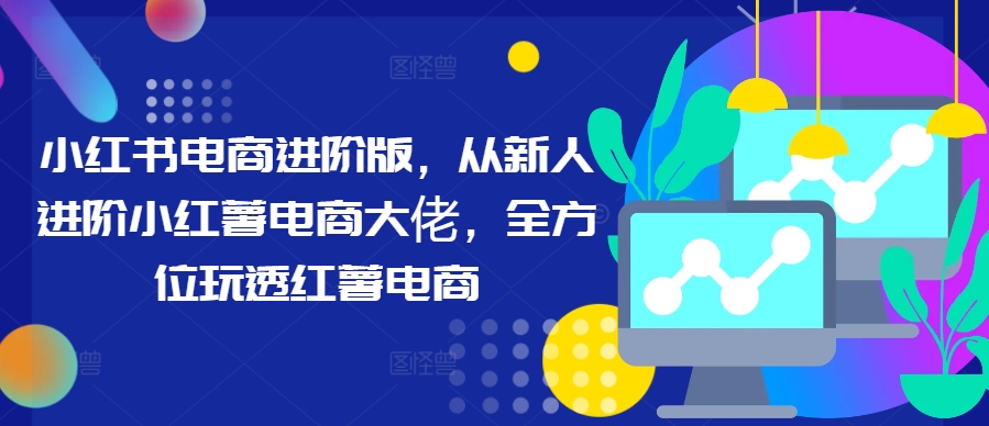 小红书电商进阶版，从新人进阶小红薯电商大佬，全方位玩透红薯电商-爱找项目网