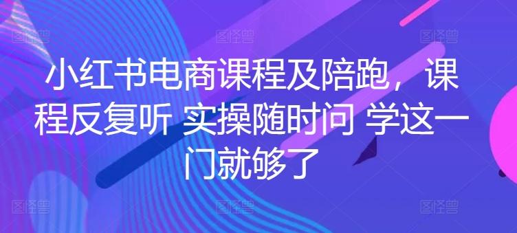 小红书电商课程及陪跑，课程反复听 实操随时问 学这一门就够了-爱找项目网