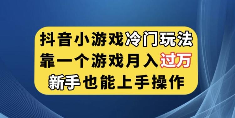 抖音小游戏冷门玩法，靠一个游戏月入过万，新手也能轻松上手【揭秘】-爱找项目网