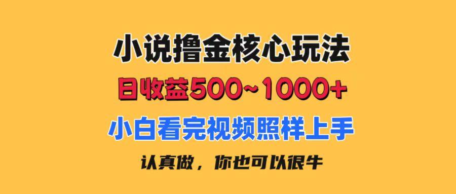 小说撸金核心玩法，日收益500-1000+，小白看完照样上手，0成本有手就行-爱找项目网