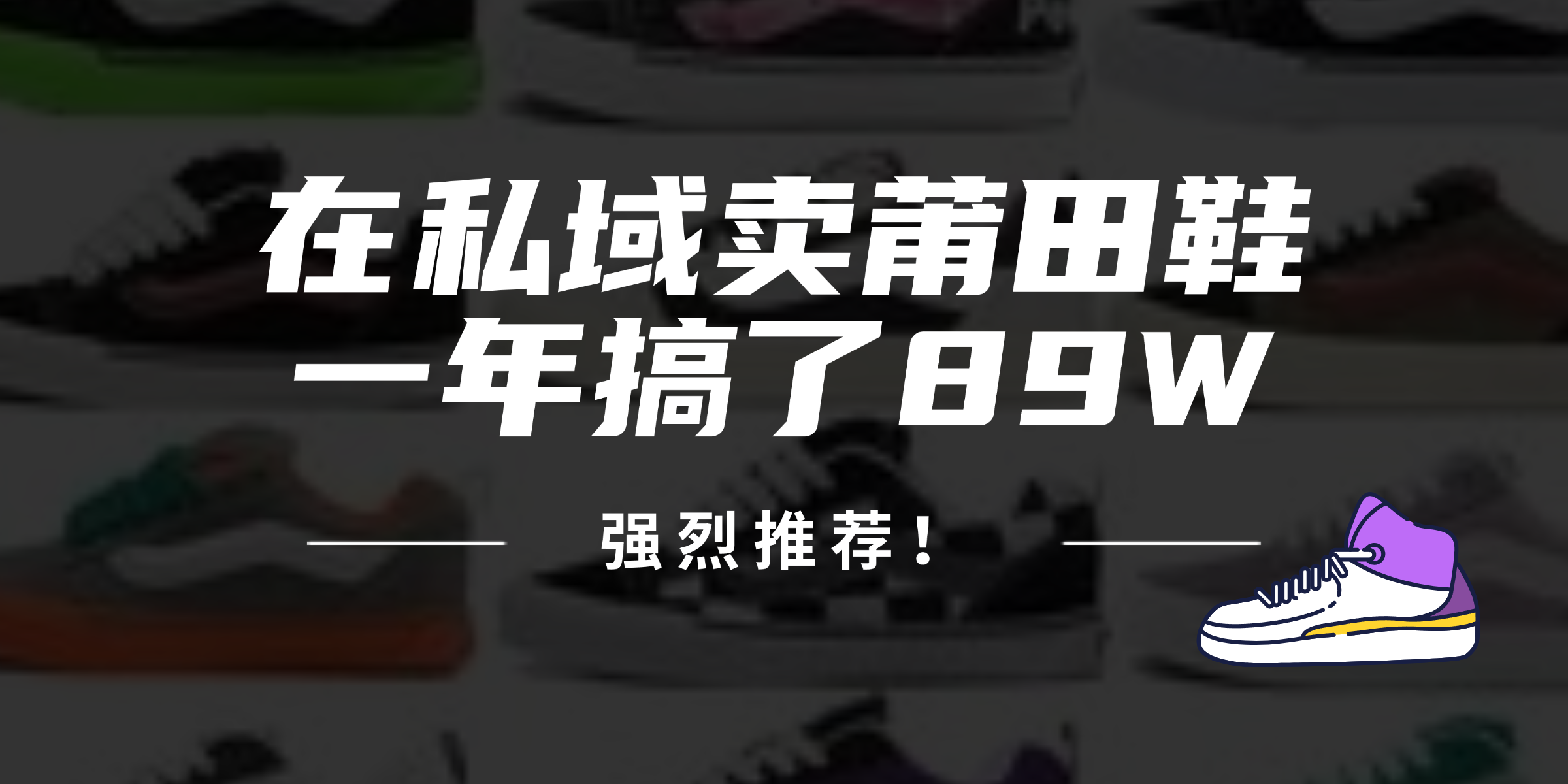 24年在私域卖莆田鞋，一年搞了89W，强烈推荐！-爱找项目网