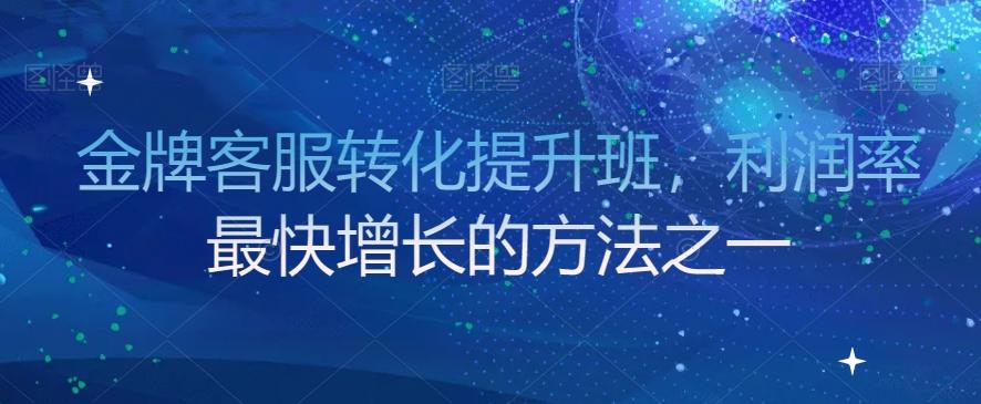 金牌客服转化提升班，利润率最快增长的方法之一-爱找项目网
