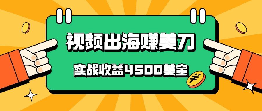 国内爆款视频出海赚美刀，实战收益4500美金，批量无脑搬运，无需经验直接上手-爱找项目网