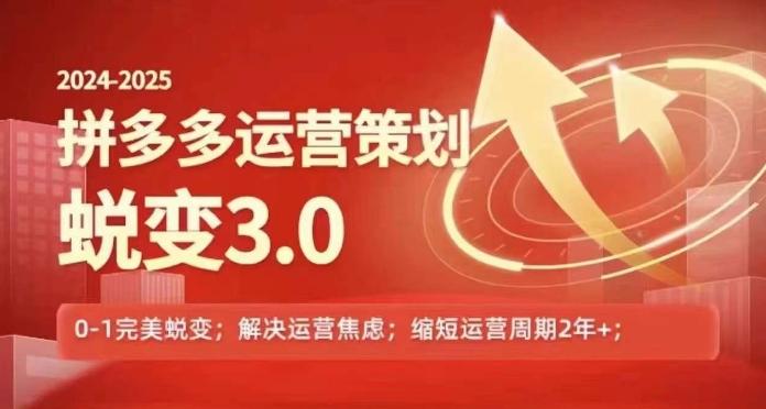 2024-2025拼多多运营策略蜕变3.0，0~1完美蜕变，解决信息焦虑-爱找项目网