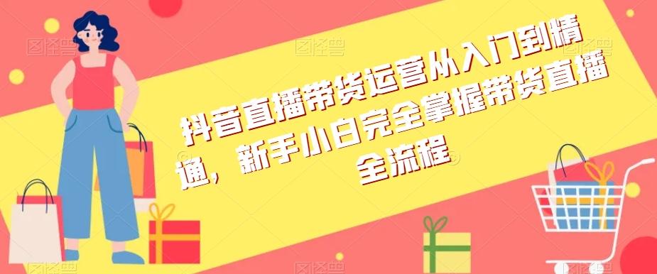 抖音直播带货运营从入门到精通，新手小白完全掌握带货直播全流程-爱找项目网