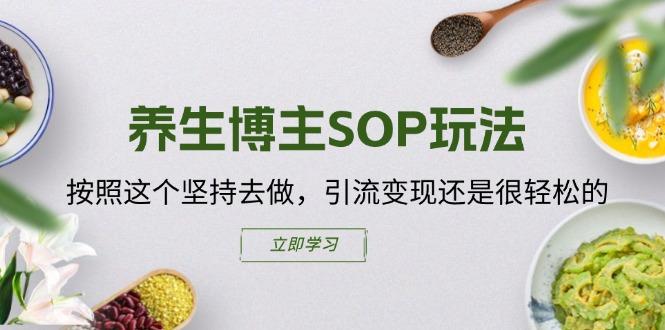 养生博主SOP玩法，按照这个坚持去做，引流变现还是很轻松的-爱找项目网