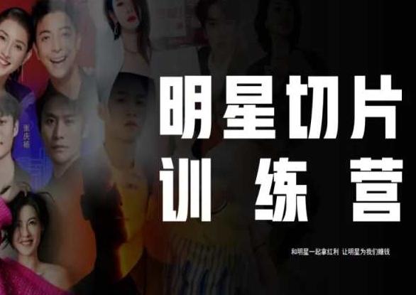 王子·明星切片线上训练营（2023），和明星一起拿红利，让明星为我们赚钱-爱找项目网